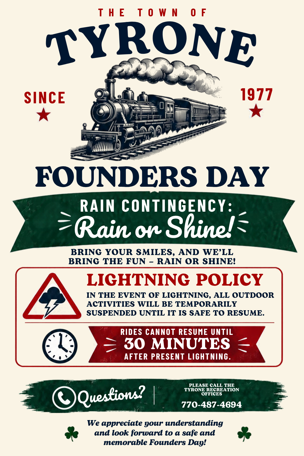 Founders Day Rain Poster