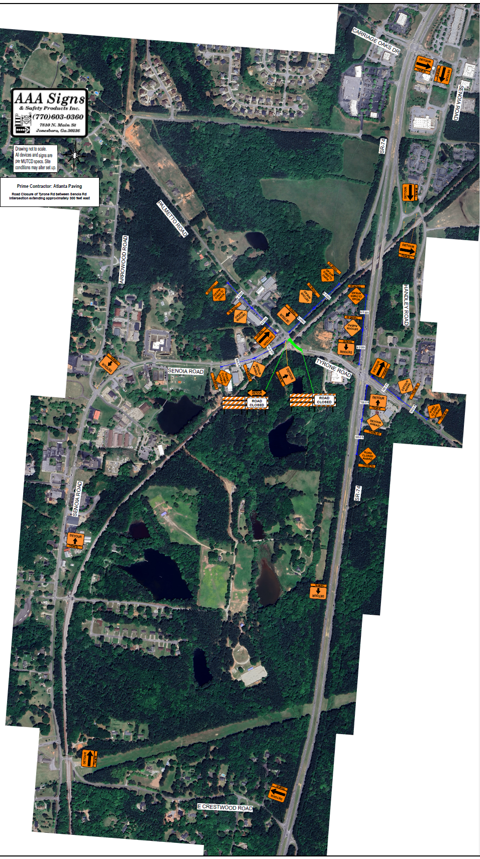 Tyrone Road Detour Plan