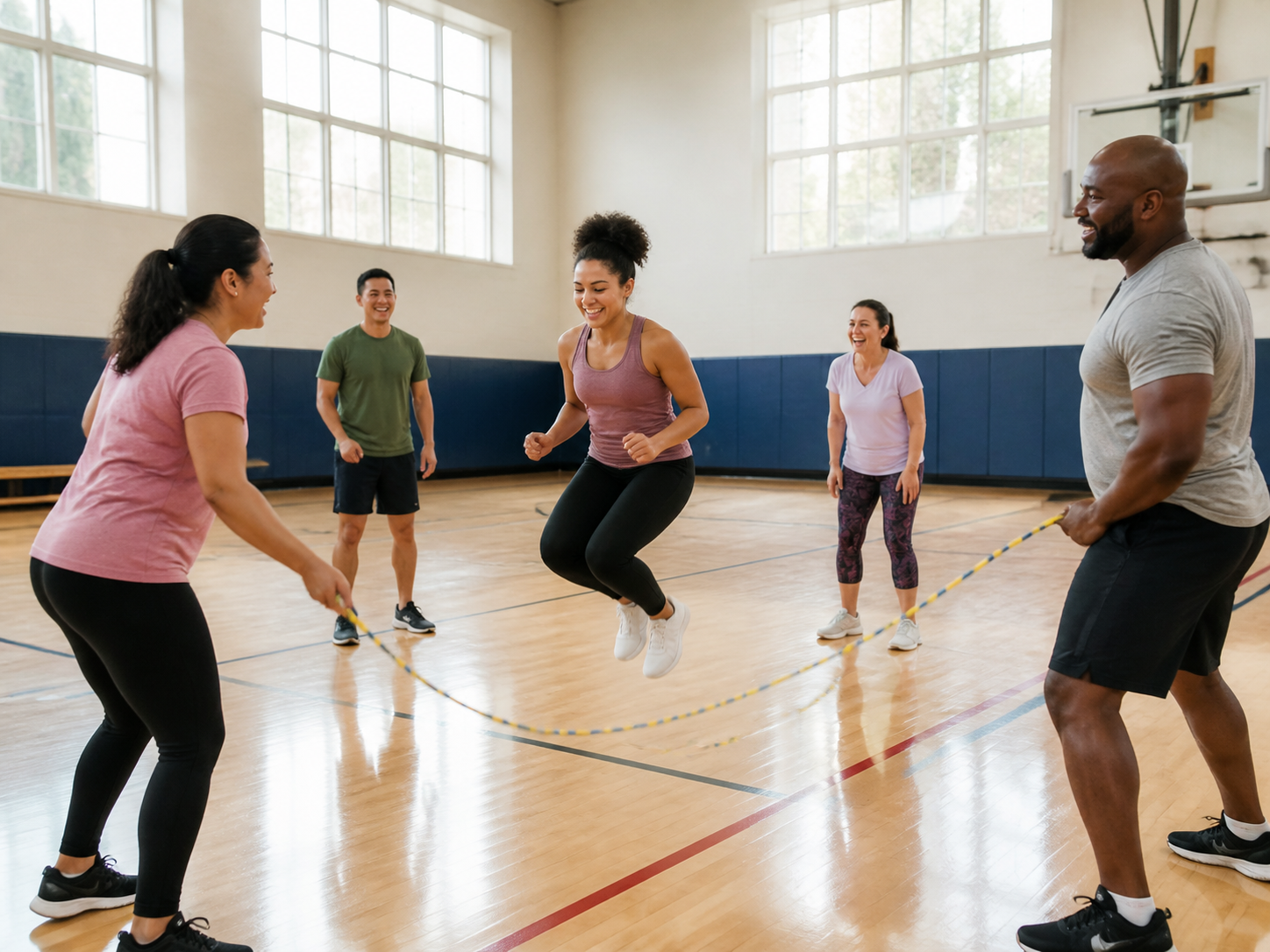 People Doing Double Dutch