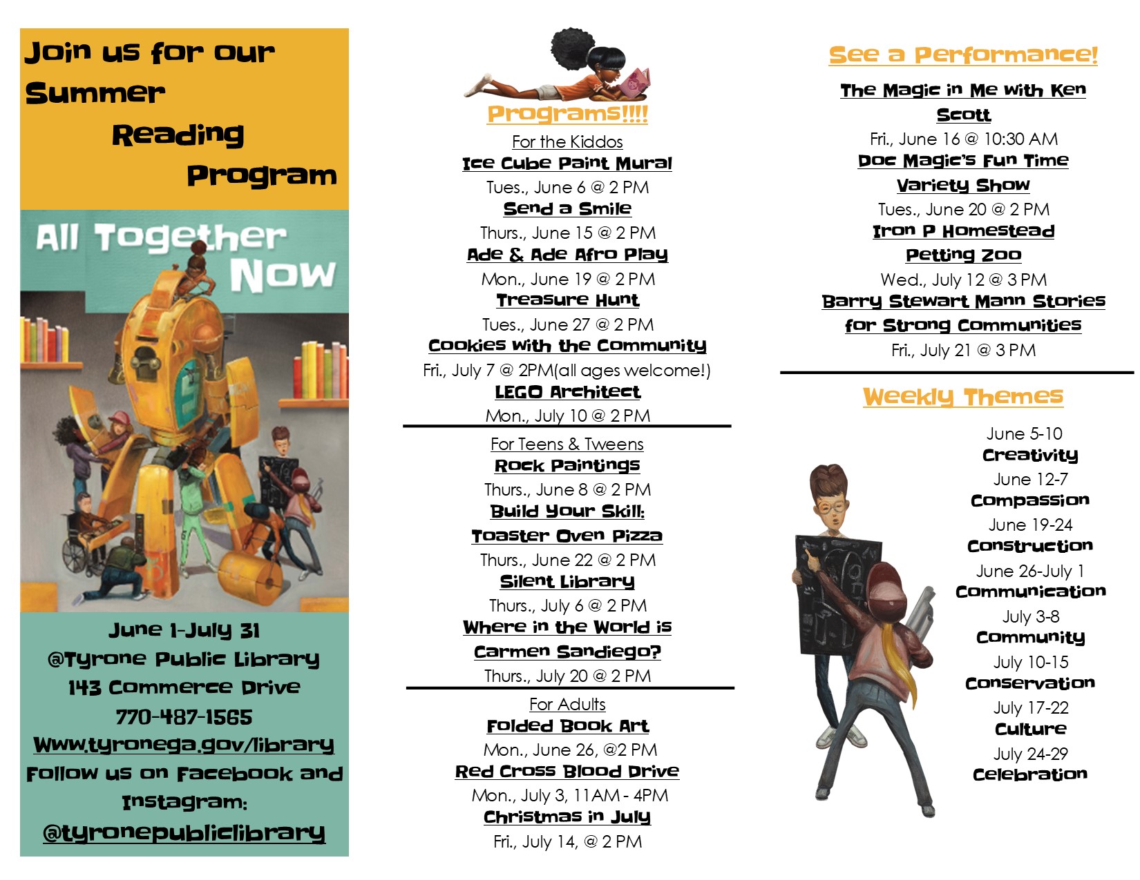 Summer Reading Program Flyer 1/2