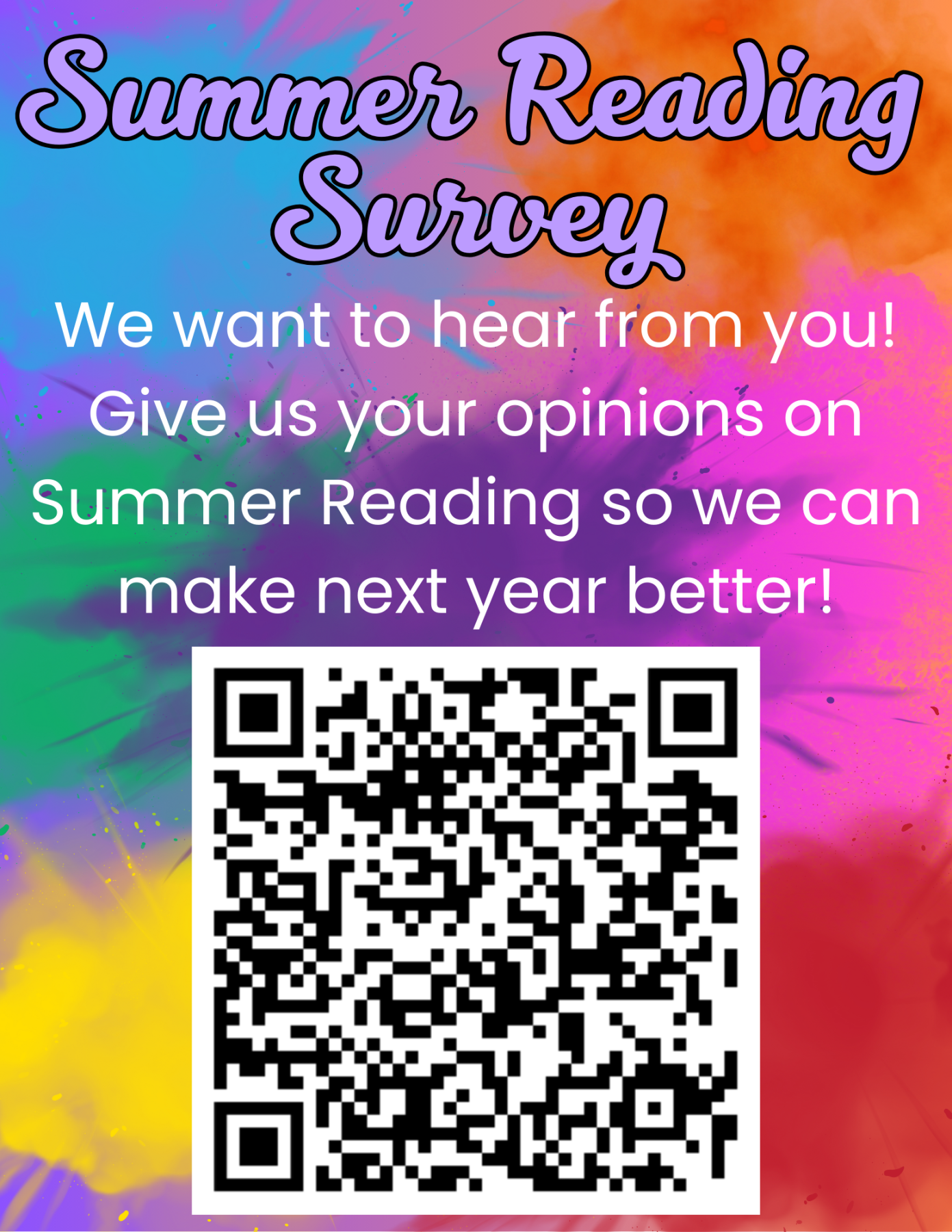 Summer Reading Survey Graphic