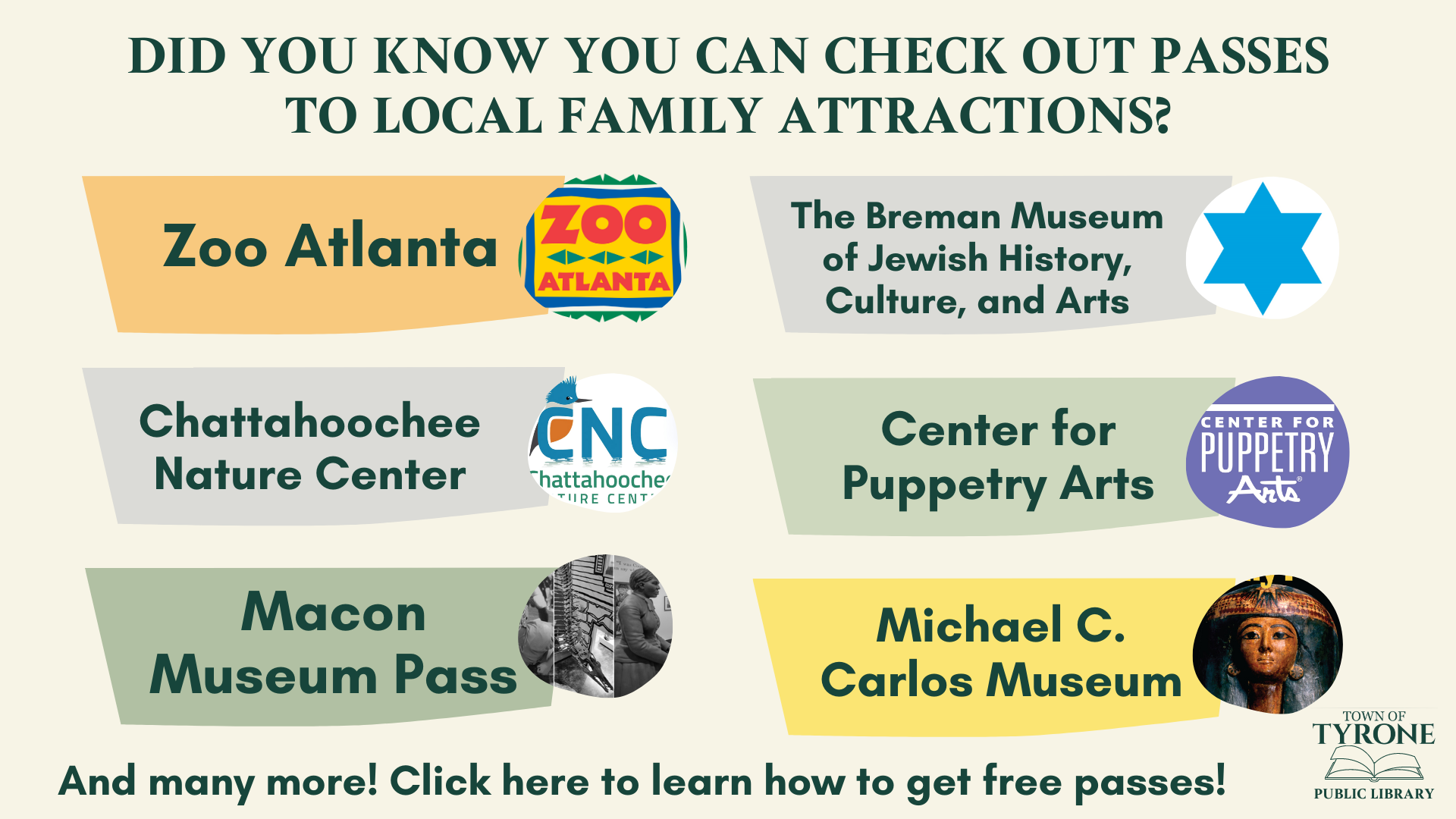 Check out passes to local family attractions
